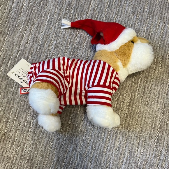 Corgi with Santa hat plush, new with tag - Picture 3 of 3